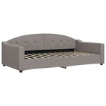 vidaXL Lit de jour avec matelas taupe 100x200 cm tissu