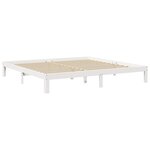 vidaXL Lit bibliothèque sans matelas blanc 180x200 cm bois pin massif