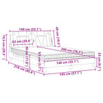 vidaXL Lit avec matelas marron 140x200 cm similicuir