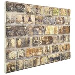 vidaXL Panneaux muraux 3D avec design de brique multicolore 11 Pièces EPS