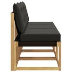 vidaXL 3 pc Sofa de milieu extérieur Blanc