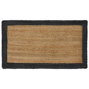 vidaXL Tapis de surface Gris foncé 60 x 110 cm Jute