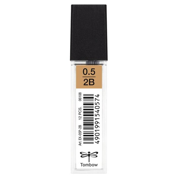Etui de 12 Mines pour porte-mine pointe calibrée 0 5 mm dureté 2B TOMBOW