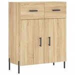 vidaXL Buffet haut Chêne sonoma 69 5x34x180 cm Bois d'ingénierie