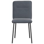 vidaXL Chaises à manger lot de 2 Gris foncé Velours