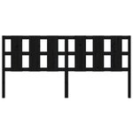 vidaXL Tête de lit Noir 205 5x4x100 cm Bois massif de pin