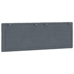 vidaXL Coussin de tête de lit Hanko gris foncé 120 cm velours