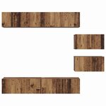 vidaXL Ensemble meuble TV 6 Pièces Bois Ancien Bois d'ingénierie