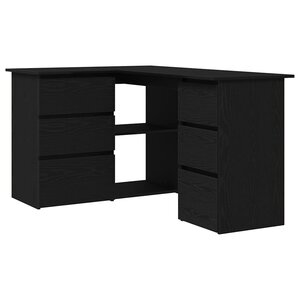 vidaXL Bureau Chêne noir 145 x 100 x 76 cm Bois d'ingénierie