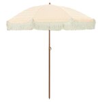 vidaXL Parasol de plage Jaune et blanc 160 x 160 x 196 cm