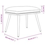 vidaXL Repose-pied Crème 45x29 5x35 cm Tissu