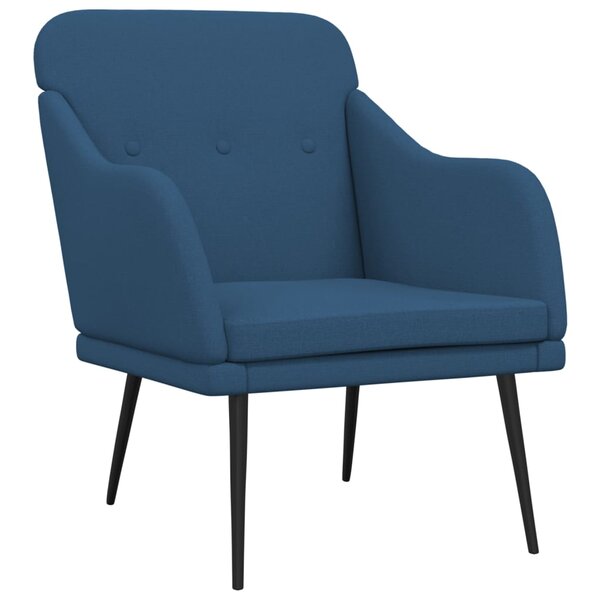 vidaXL Fauteuil Bleu 63x76x80 cm Tissu