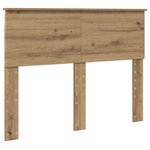 vidaXL Tête de lit Chêne artisanal 135 cm Bois d'ingénierie