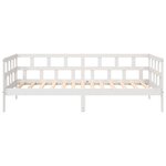 vidaXL Lit de jour sans matelas blanc bois de pin massif 80x200 cm
