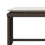 vidaXL Chaise de jardin avec tabouret marron résine tressée
