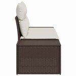 vidaXL Sofa de jardin 2 places avec rangement et coussins marron en poly rattan.