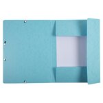 Chemise à élastique 3 rabats carton exacompta aquarel  24 x 32 dos 3 cm couleurs assorties - lot de 5