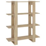 vidaXL Bibliothèque/Séparateur de pièce Chêne Sonoma 100x30x123 5 cm