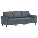 vidaXL Ensemble de canapés 4 Pièces avec coussins gris foncé velours