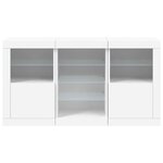 vidaXL Buffet avec lumières LED blanc 123x37x67 cm