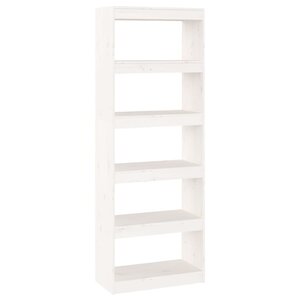 vidaXL Bibliothèque/Séparateur de pièce Blanc 60x30x167 5cm Pin massif