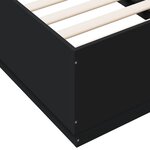 vidaXL Cadre de lit avec LED sans matelas noir 90x190 cm