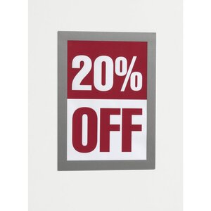 Duraframe Pochette murale Cadre d'affichage adhésif A5   - Argent (paquet 2 unités)