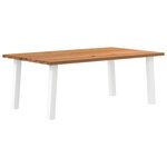 vidaXL Table à manger marron clair bois de chêne massif rectangulaire