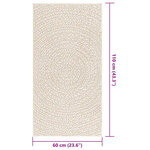 vidaXL Tapis ZIZUR crème 60x110 cm aspect de jute intérieur extérieur