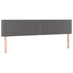 vidaXL Sommier à lattes de lit avec matelas Gris 200x200 cm Similicuir