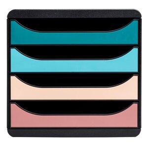 Module De Classement Big Box 4 Tiroirs Skandi - Couleurs Assorties - Exacompta