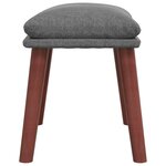 vidaXL Chaise de relaxation avec repose-pied Gris clair Tissu
