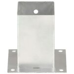 vidaXL Ancres de poteau 4 Pièces Métal galvanisé 91 mm