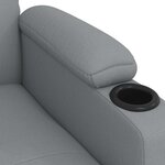 vidaXL Fauteuil inclinable Gris clair Tissu