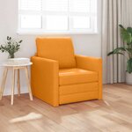 vidaXL Canapé-lit avec coussin Jaune foncé 74 x 77 x 81 cm tissu