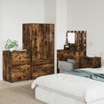 vidaXL Armoire de rangement Chêne fumé 60 x 48 x 81 cm