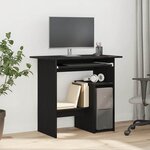 vidaXL Bureau chêne noir 80x45x74 cm bois d'ingénierie