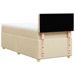 vidaXL Sommier à lattes de lit et matelas Crème 90x190 cm Tissu