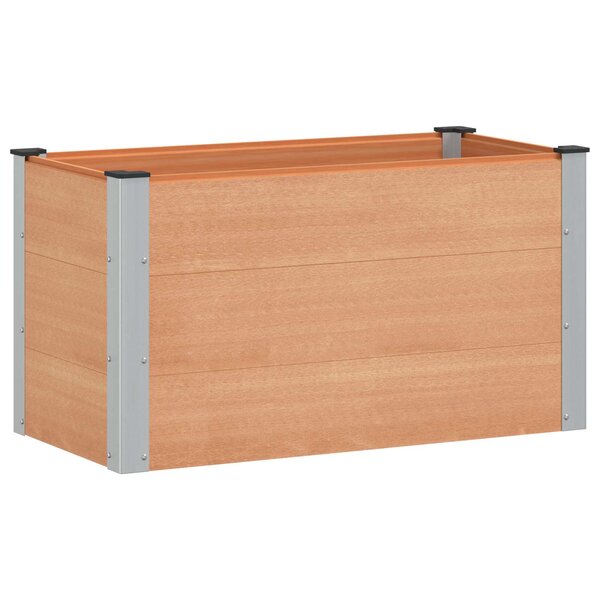 vidaXL Jardinière surélevée Marron 100 x 50 x 54 cm WPC et Aluminium