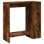 vidaXL Table de bar avec étagères chêne fumé bois d'ingénierie