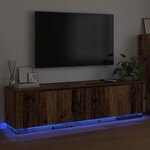 vidaXL Meuble TV avec LED Bois ancien 180 x 38 x 49 cm
