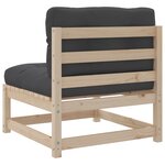 vidaXL Salon de jardin 8 Pièces avec coussins bois de pin massif