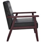 vidaXL Fauteuil noir similicuir