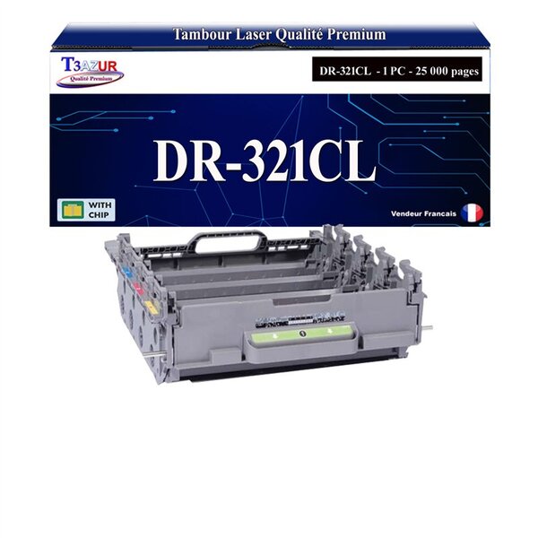 Kit Tambour compatible avec Brother DR321CL (DR-321CL) pour Brother HL-L8250CDN HL-L8350CDW HL-L9200CDWT HL-L9300CDWTT