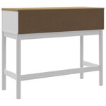 vidaXL Table console FLORO blanc 89 5x36 5x73 cm bois de pin massif
