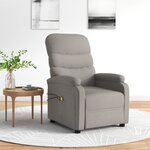 vidaXL Fauteuil électrique de massage Taupe Tissu