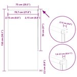 vidaXL Store enrouleur occultant blanc cassé largeur du tissu 70 7 cm