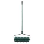 vidaXL Roller à gazon tiré avec des pinces aérateur Vert 128 x 38 cm