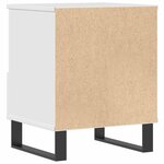 vidaXL Table de chevet Blanc brillant 40x35x50 cm Bois d’ingénierie