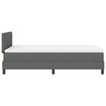 vidaXL Lit avec sommier & matelas LED gris foncé 120 x 200 cm Tissu
